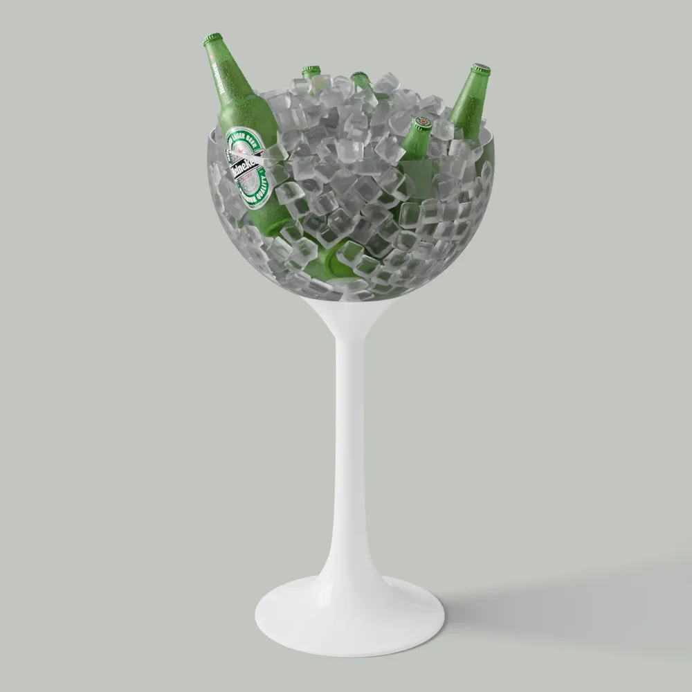 Beer Chiller With Ice Cubes