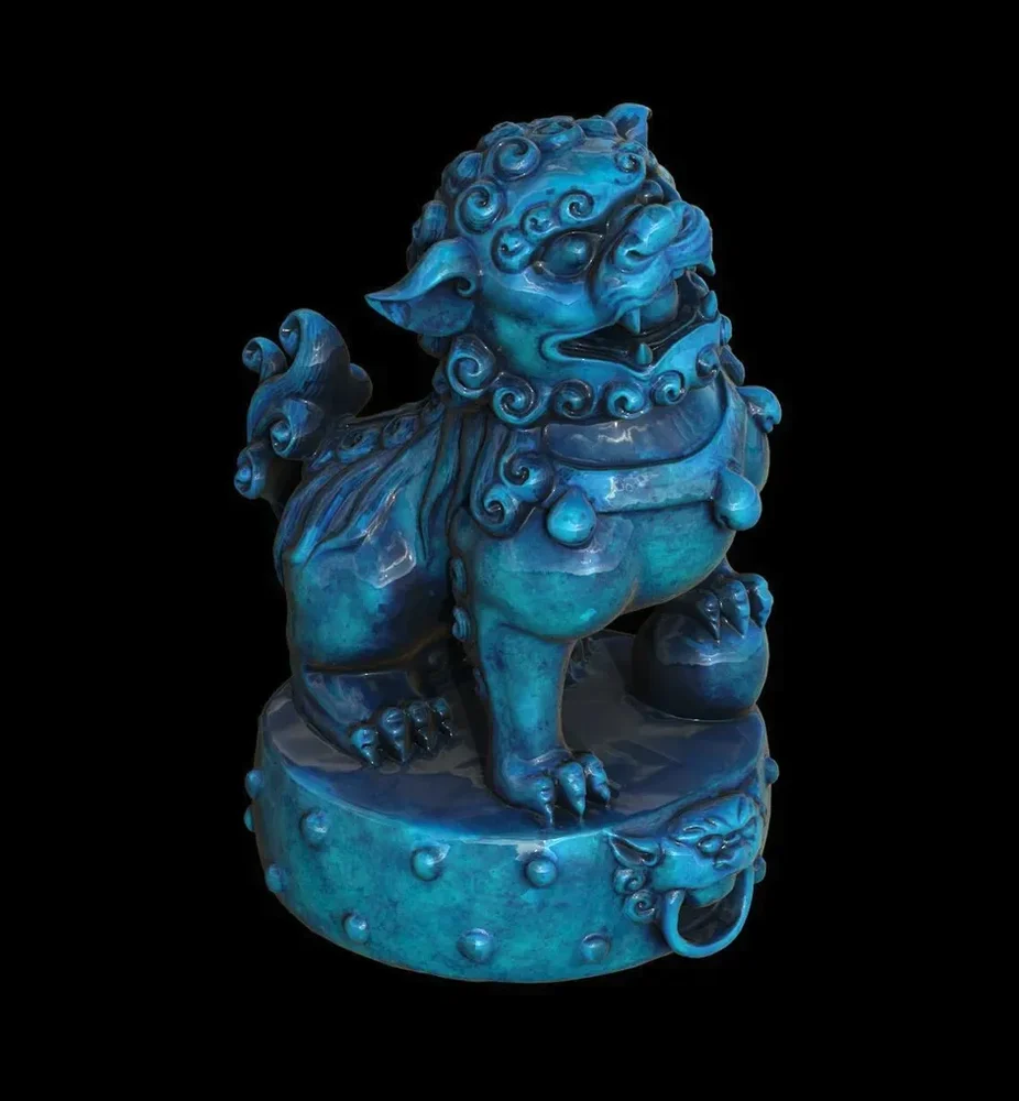 Chinese Porcelain Lion-Freepoly.Org