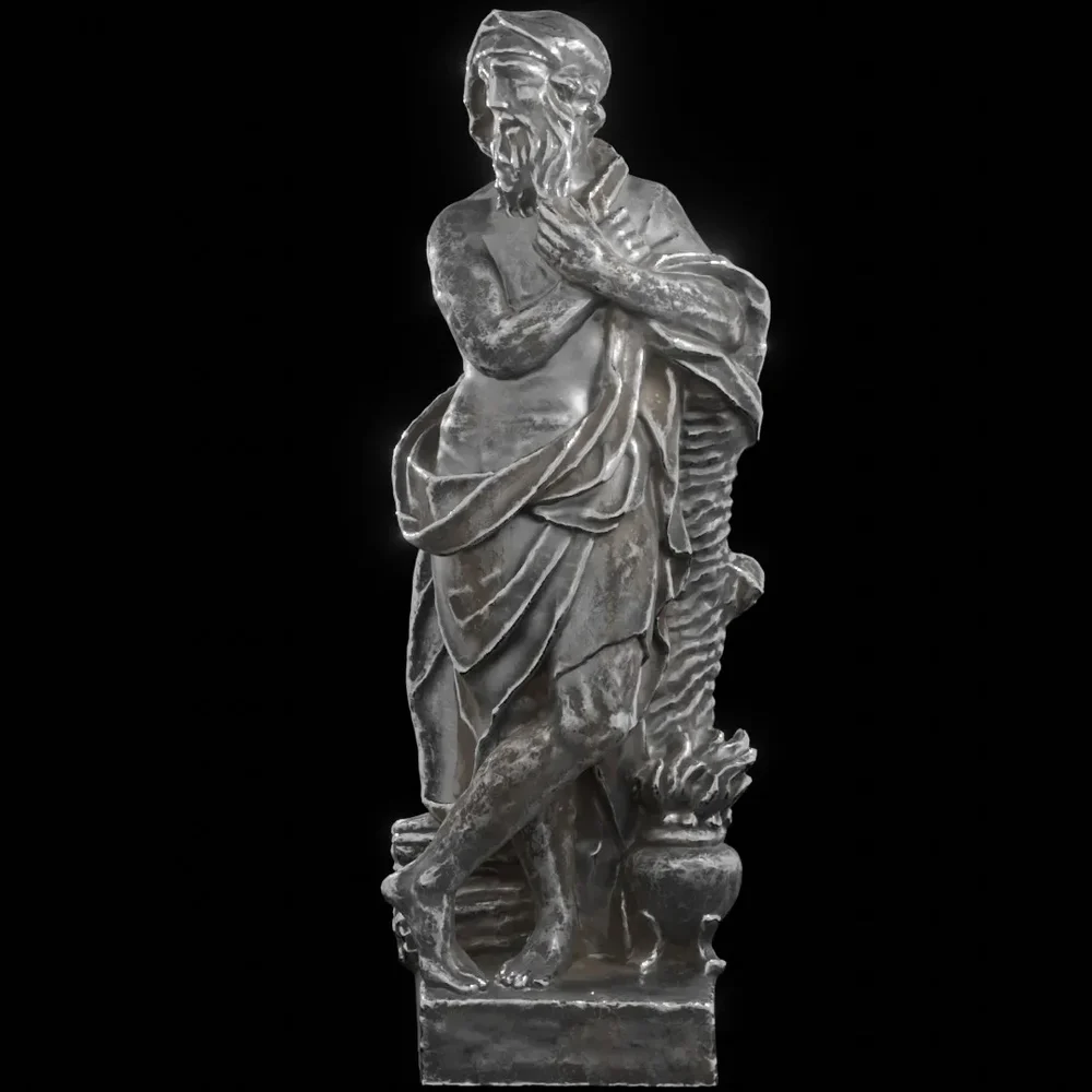 Steel Baroque-Statue