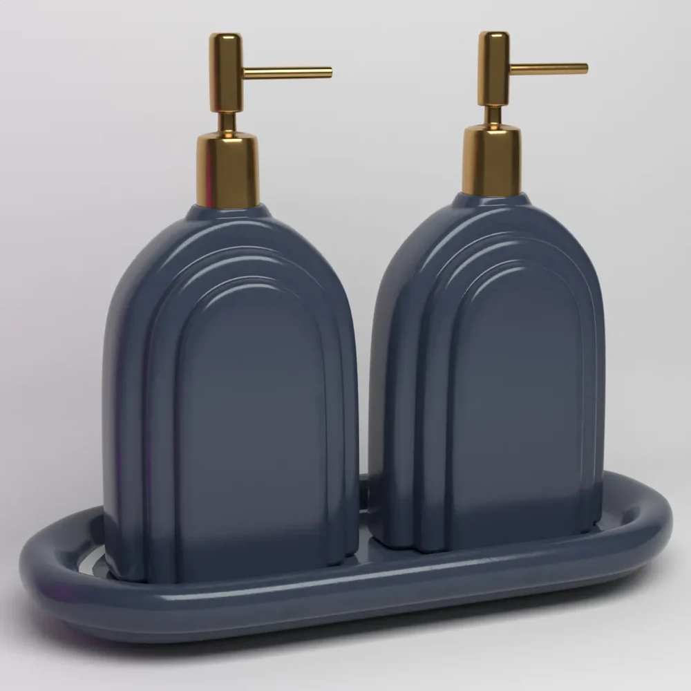 Soap Bottle Disenser Metallic Blue