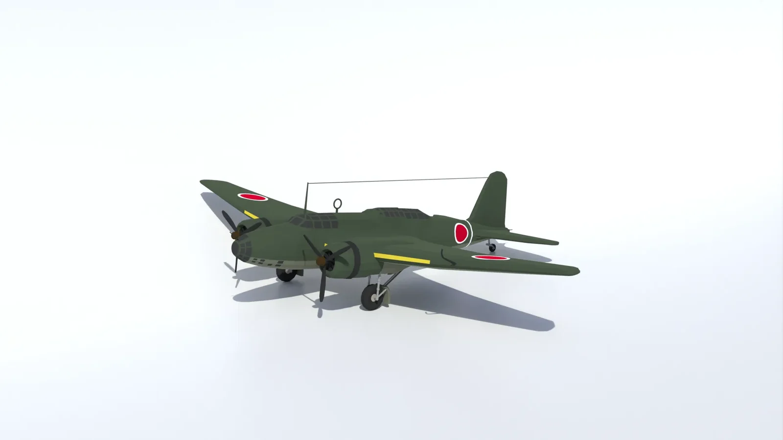 Low Poly Mistubishi Ki21 Sally