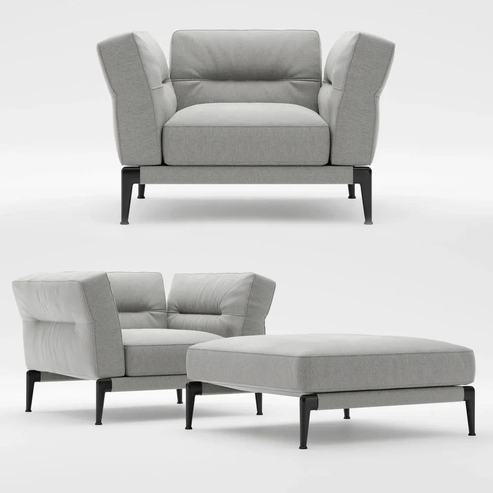 Flexform Adda Armchair And Ottoman