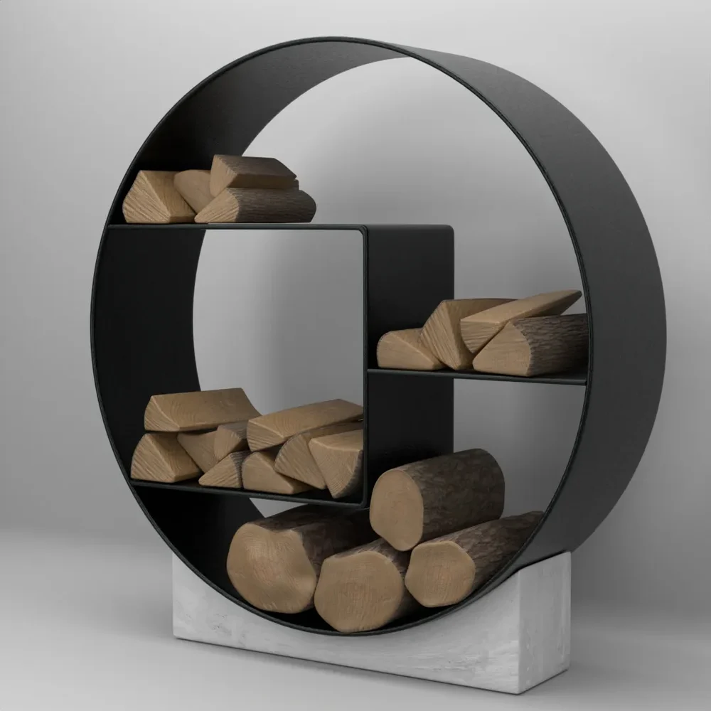 Round Shelf For Burning Wood