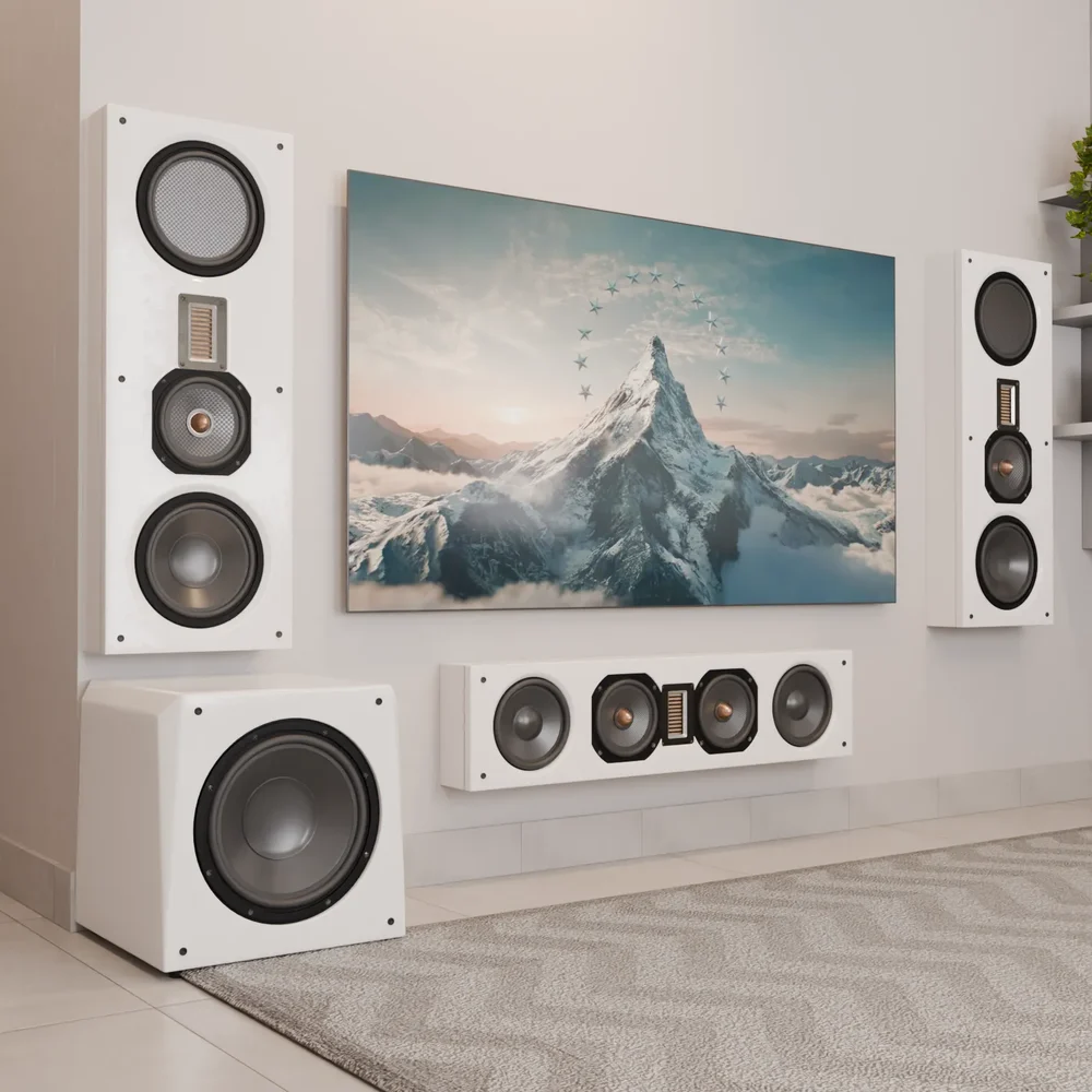 Hi-Fi Home Theater Set White Composite