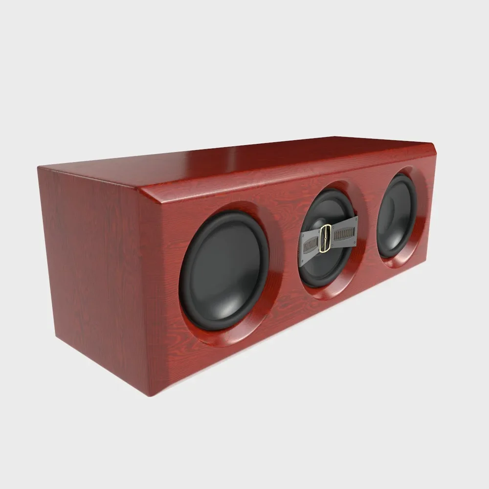 Hifi Central Speaker Red Wood