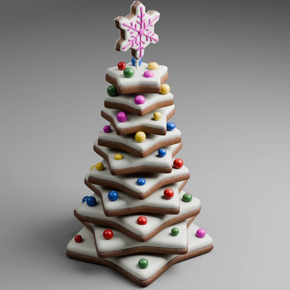 Christmas Tree Gingerbread Cookie