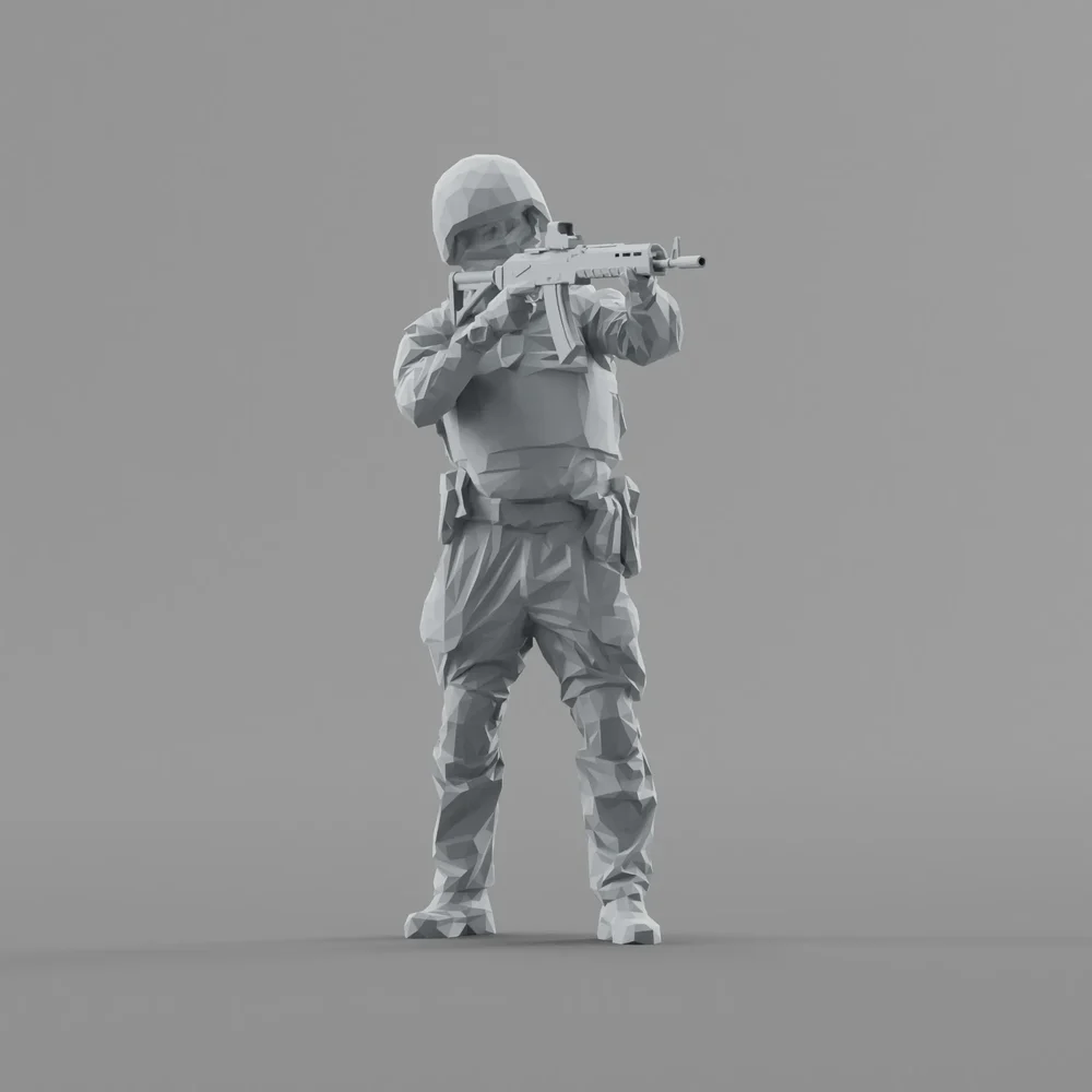 Lowpoly People Swat Soldier