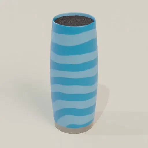 Tall Ethnic Blue Vase
