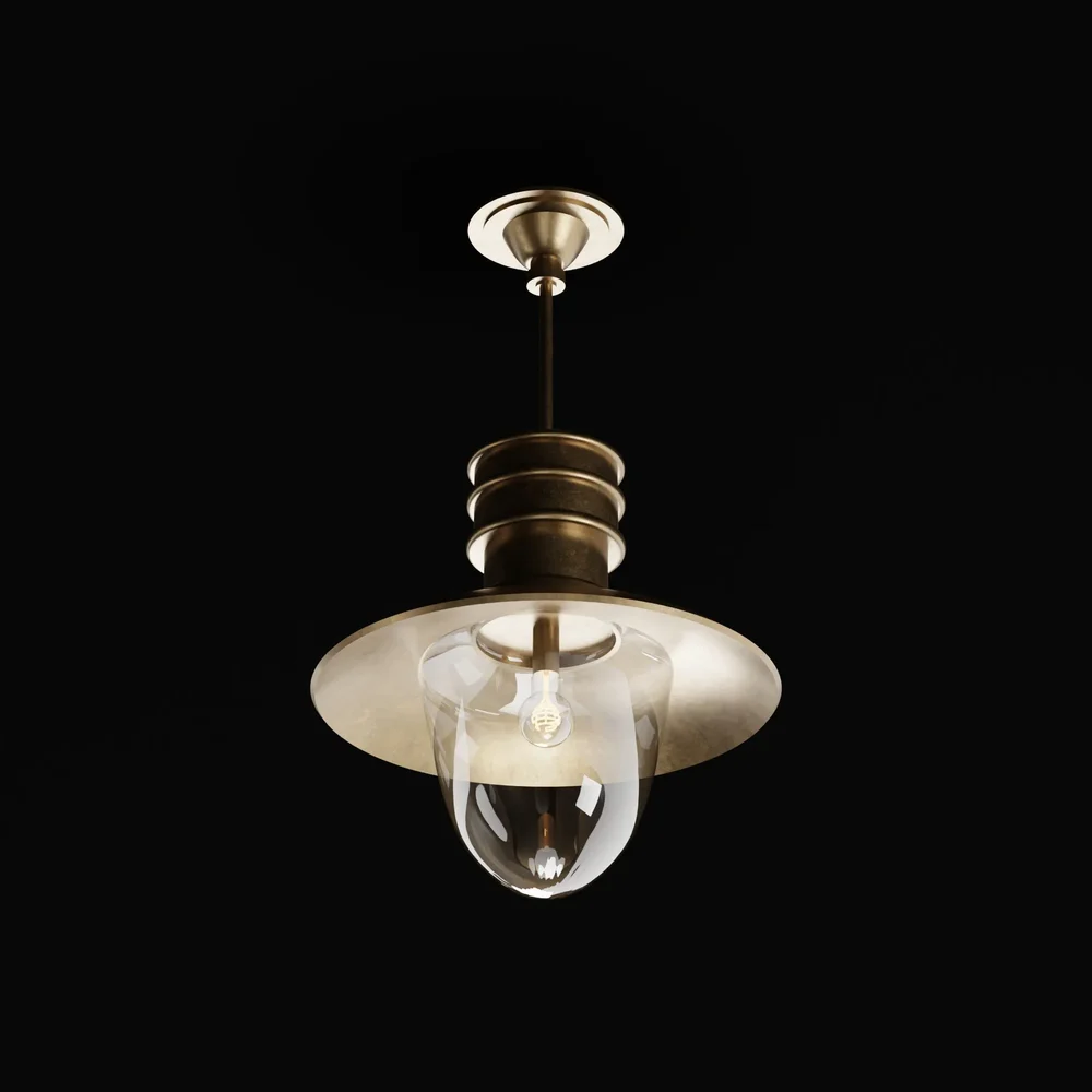 Bulbous Umbrella Pendant Light