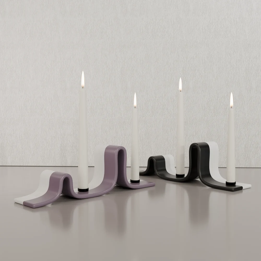 Geometric Candle Holder And Candle