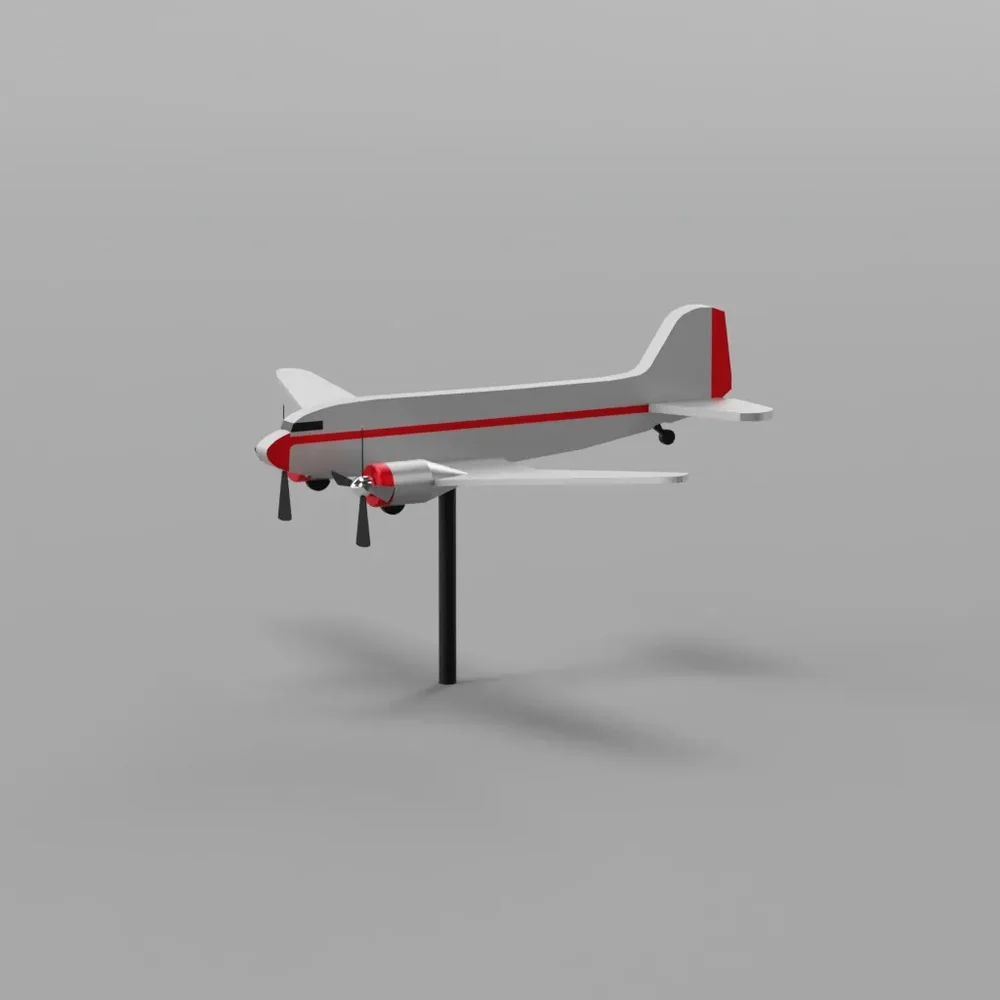 Dc3 Whirligig Yard Ornament