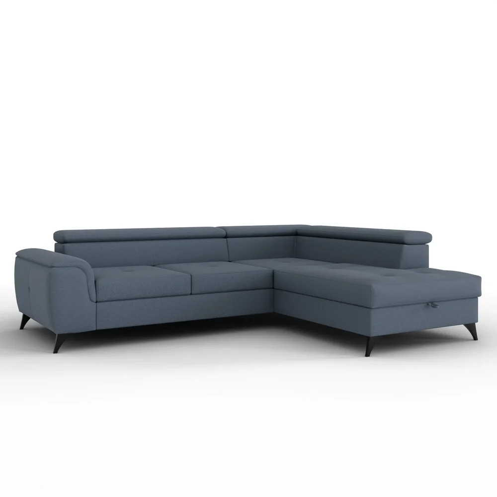 Corner Sofa Amy Navy Blue