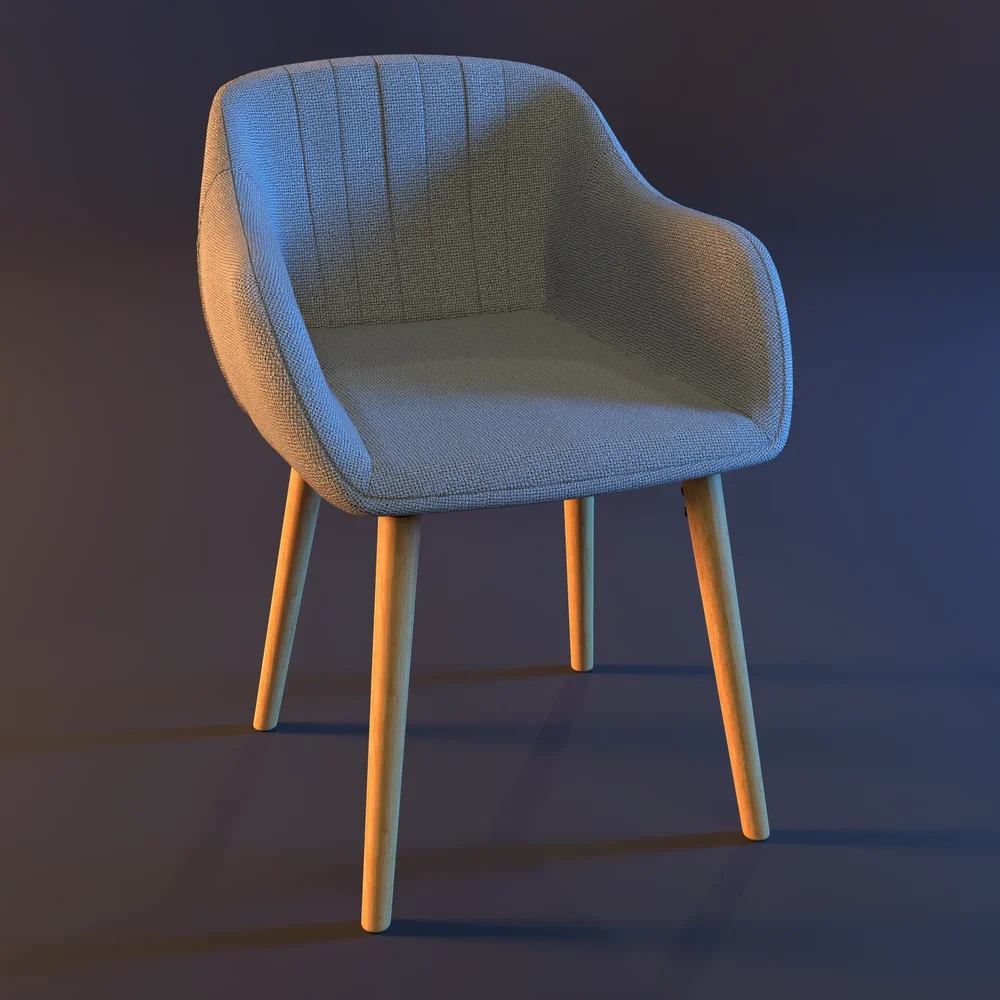 Chair For Dining Adslev – Beige Fabric