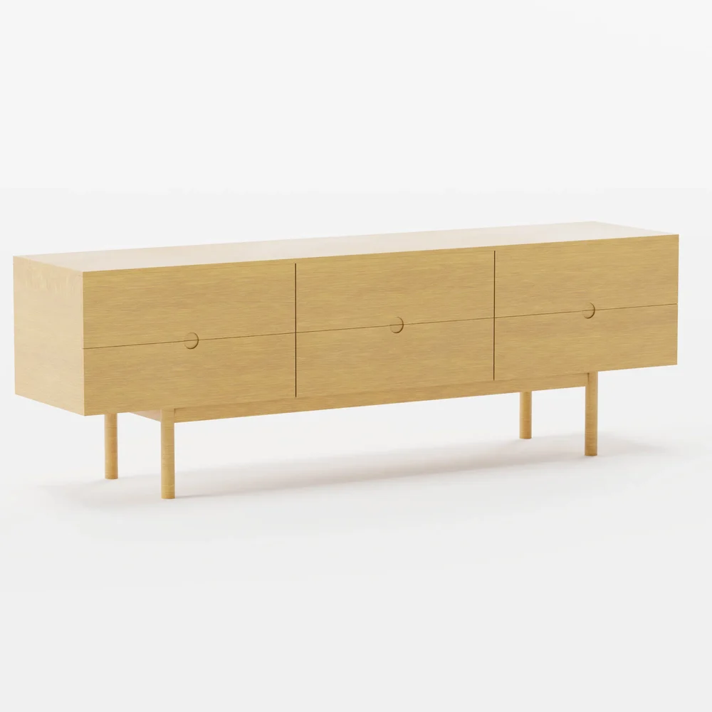 Wooden Pine Sideboard