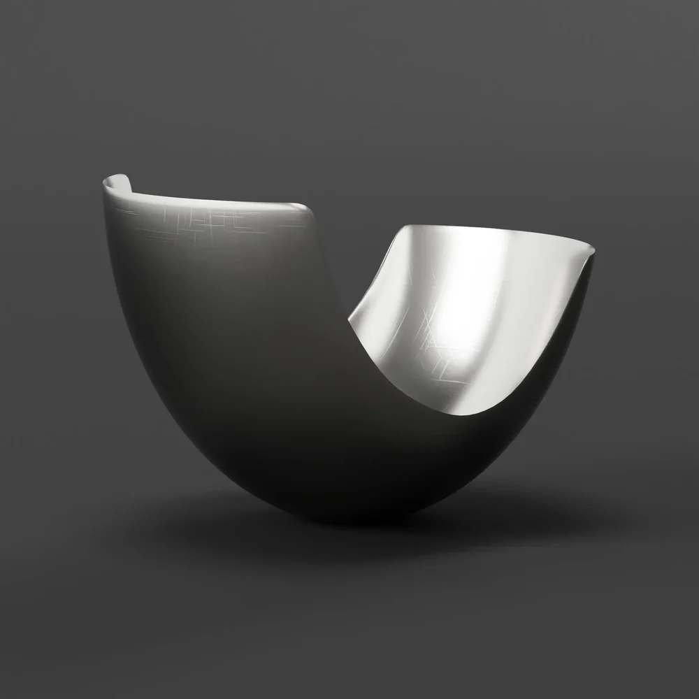 Silver Bowl Shell Ornament