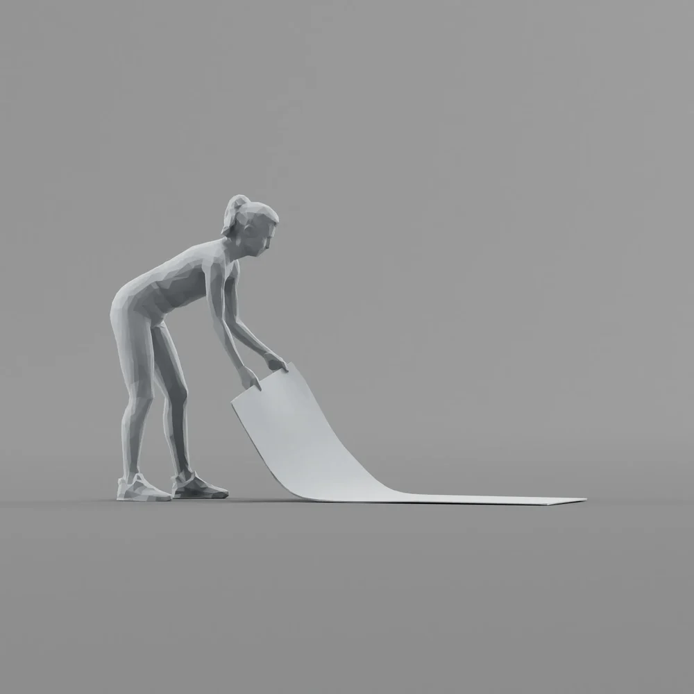 Lowpoly Fitness Girl