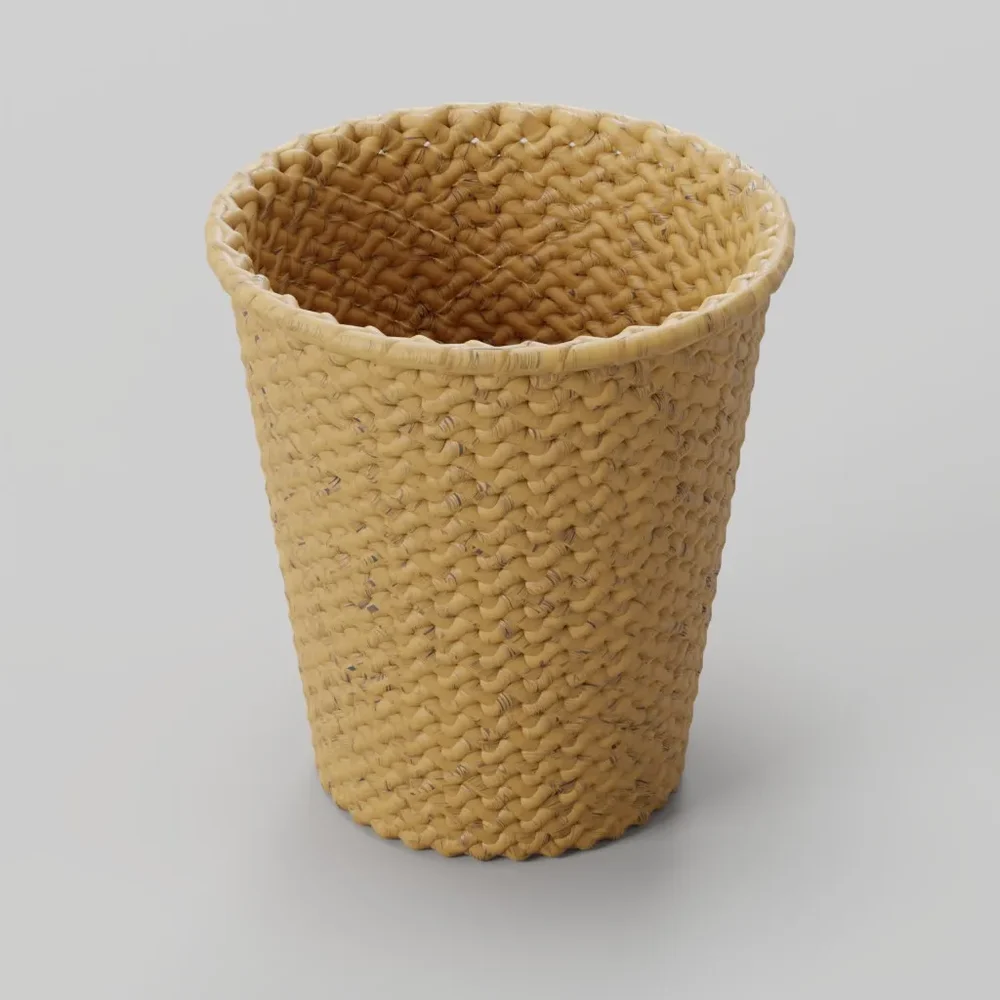Trash Can Basket Dry Bamboo