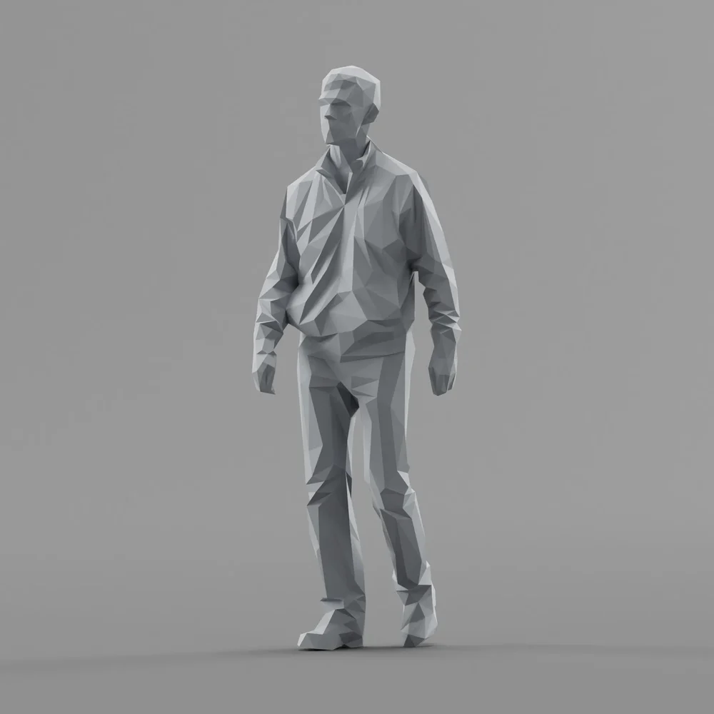 Lowpoly Male Walking