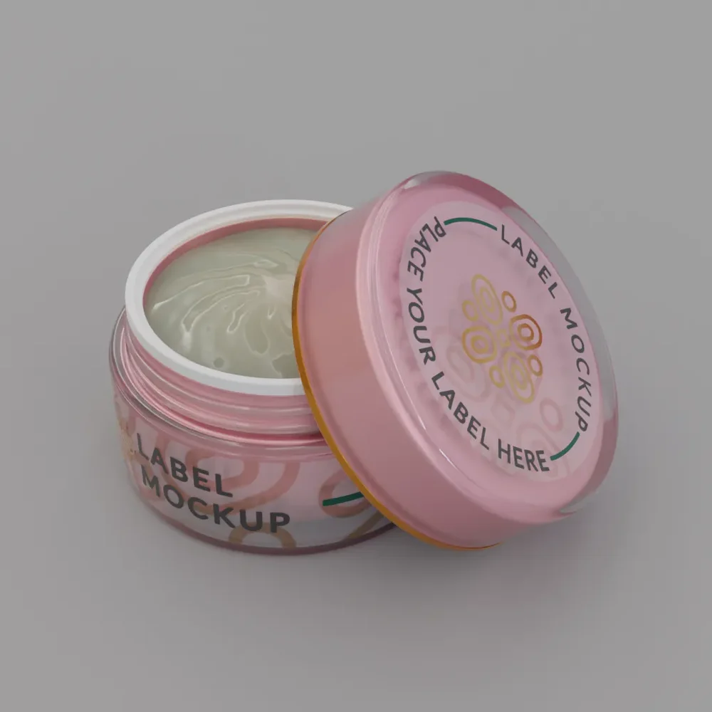Glass Cream Jar 01