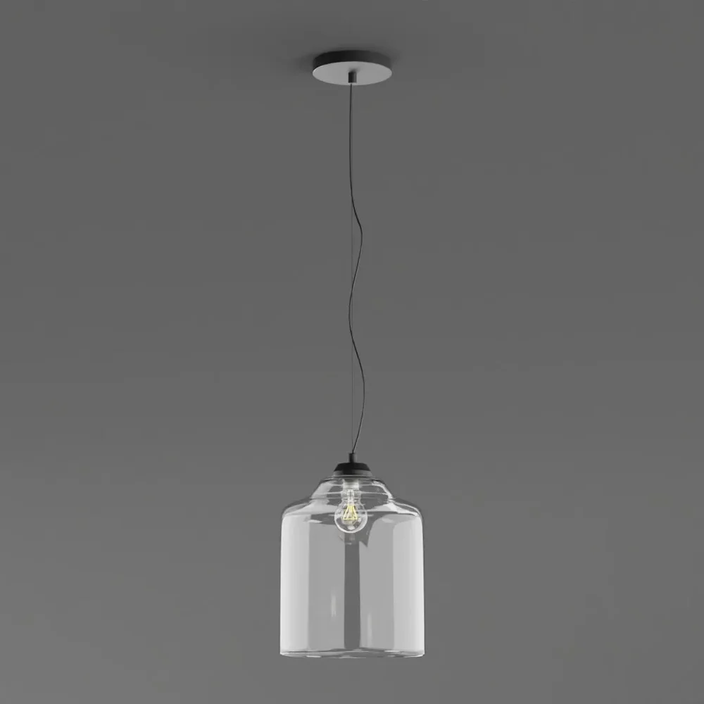 Glass Ceiling Light Ideallux Bistrot