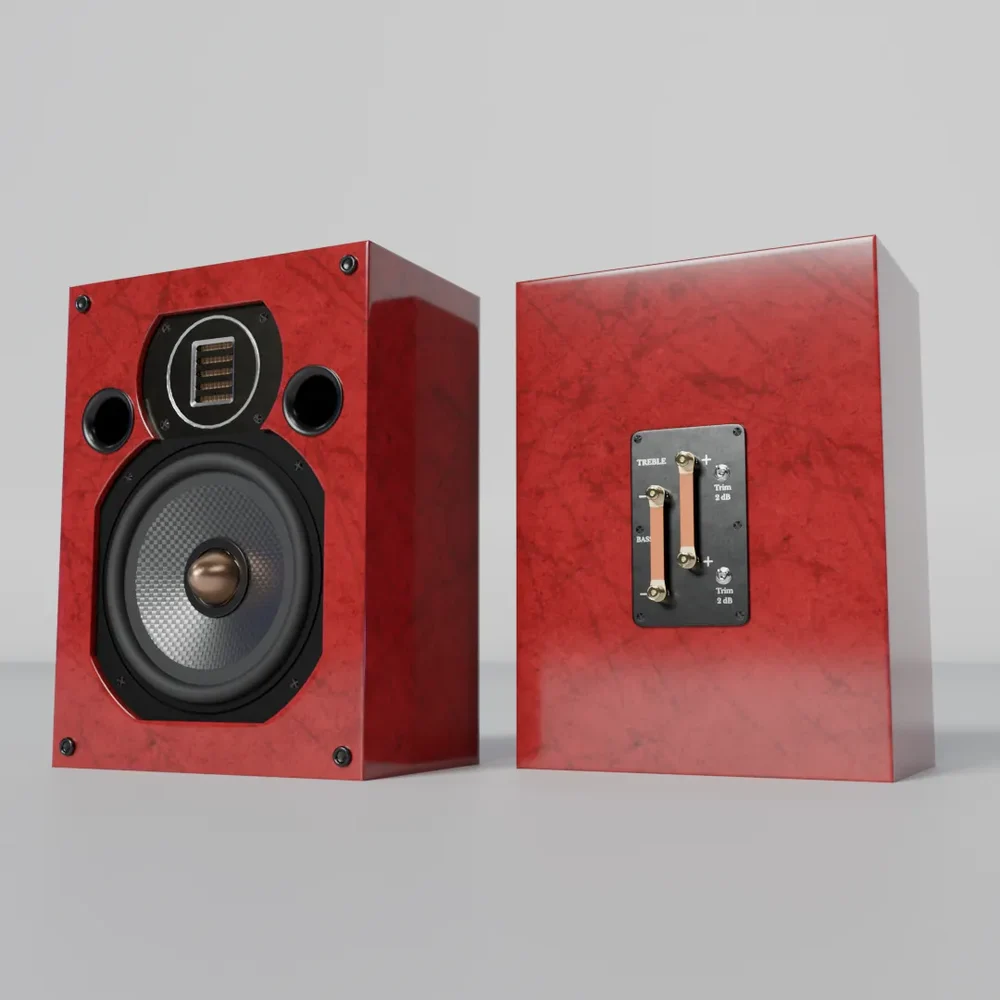Hi Fi Audio Monitor 7 Inch Red Composite
