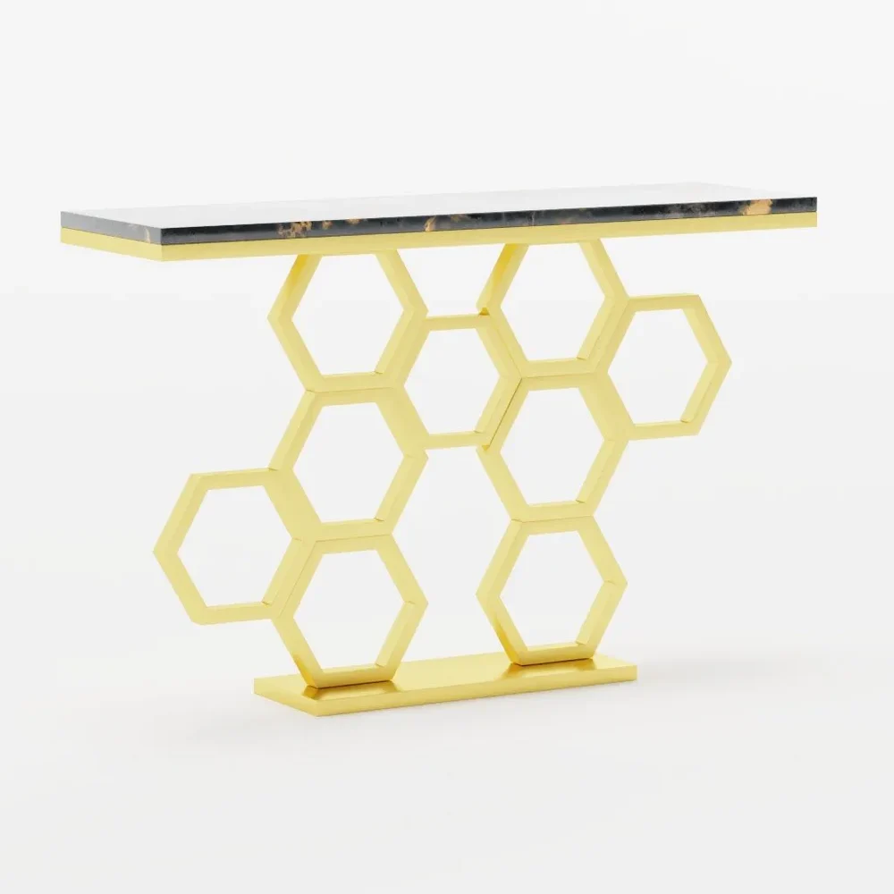 Honeycomb Motif Console Table