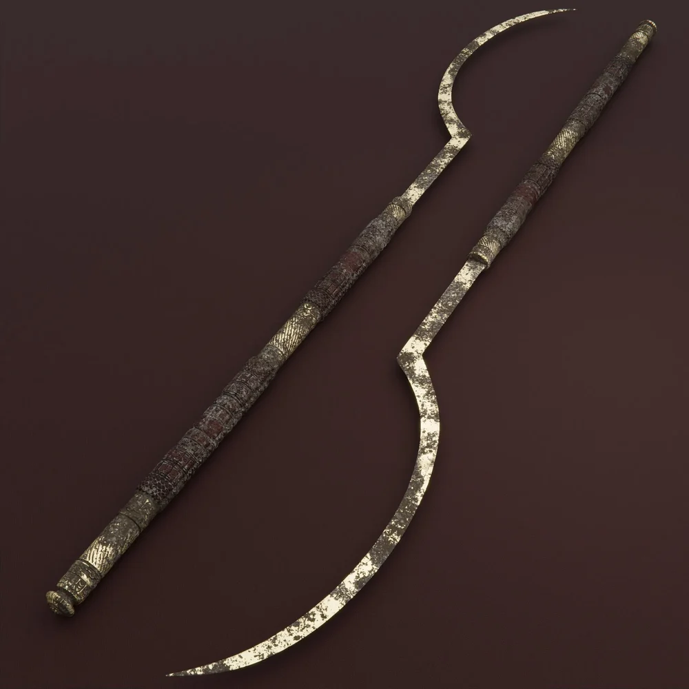 Gold Ceremonial Polearm Dirty