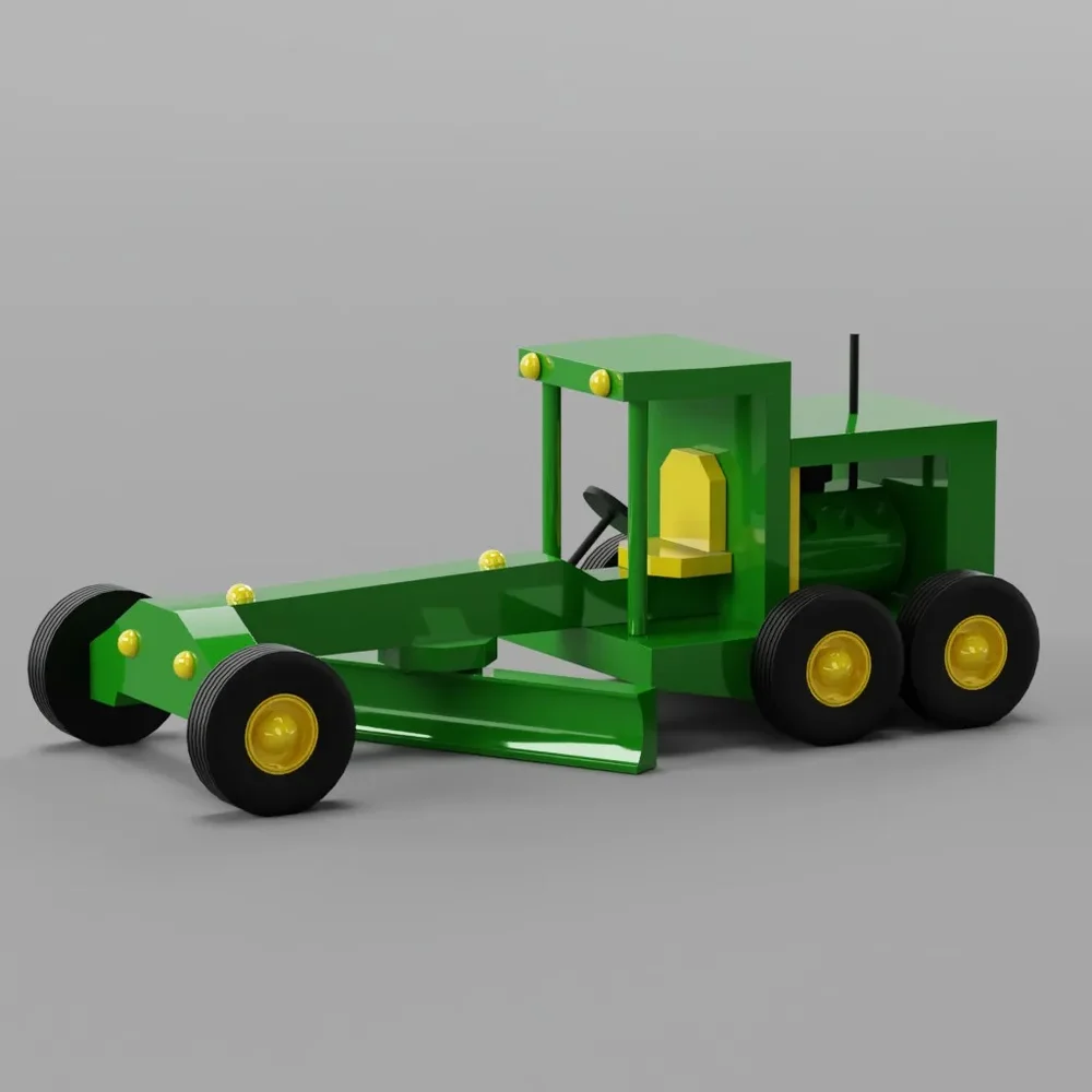 Wood Road Grader Toy