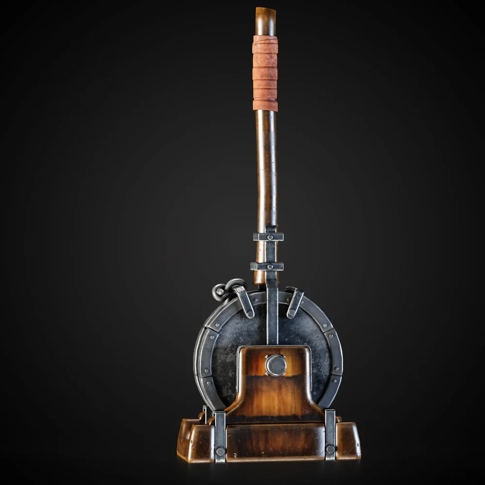 Mechanical Lever Game-Ready + 4k Textures | Blenderkit Series