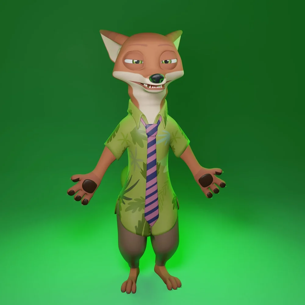 Nick Wilde Cartoon Character