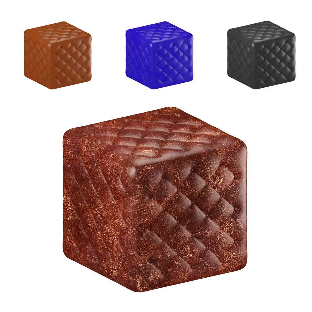 Bowery Hill 30 Cm Square Leather Ottoman