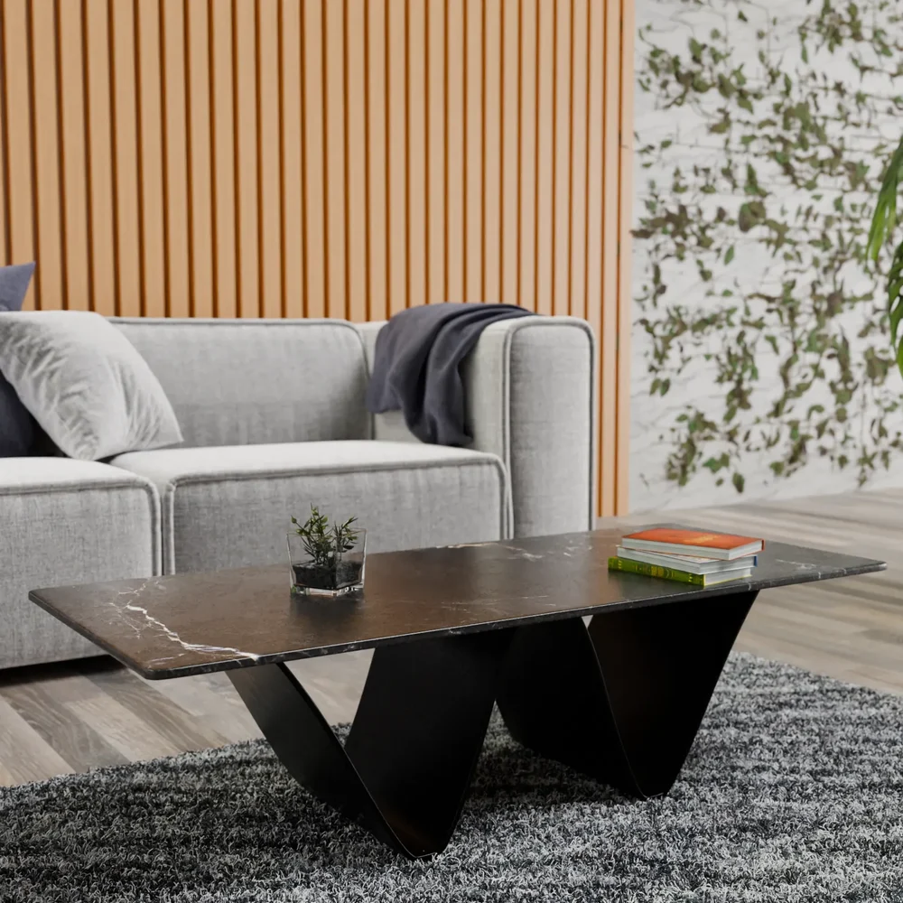 Skrive Stintered Stone Coffe Table