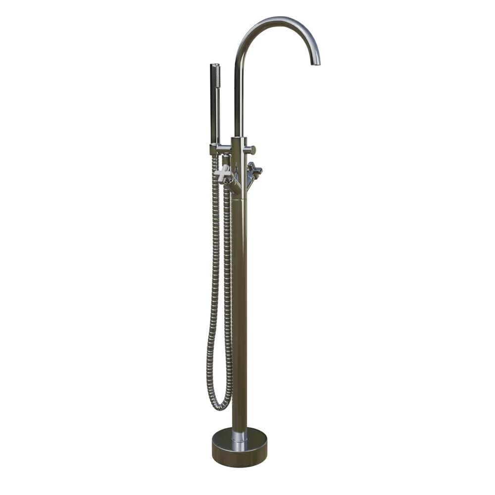 Silver Floorstanding Bathtub