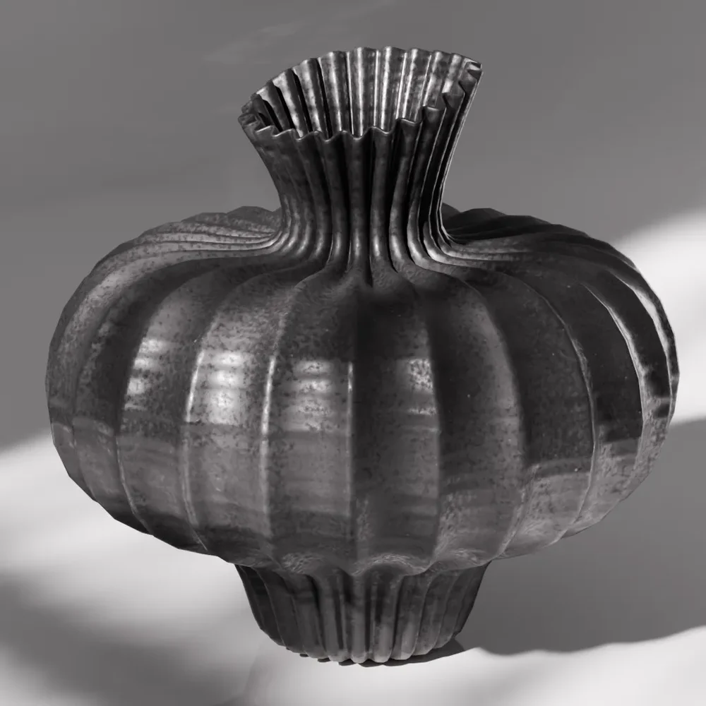 Ceramic Ribbed Wabi Sabi Vase
