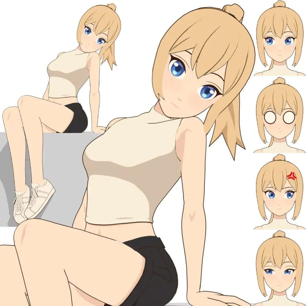 Anime Vtuber Girl Clara