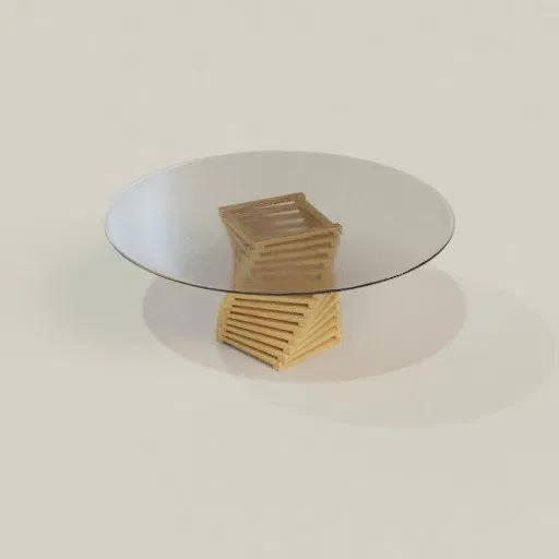 Coffee Table Twisted Wood Leg