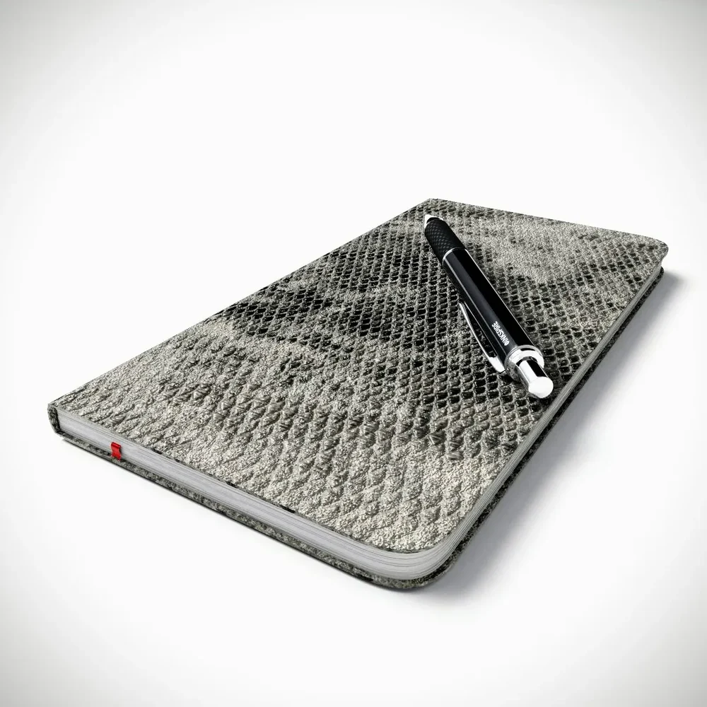 Notebook Snake Leather And Pen