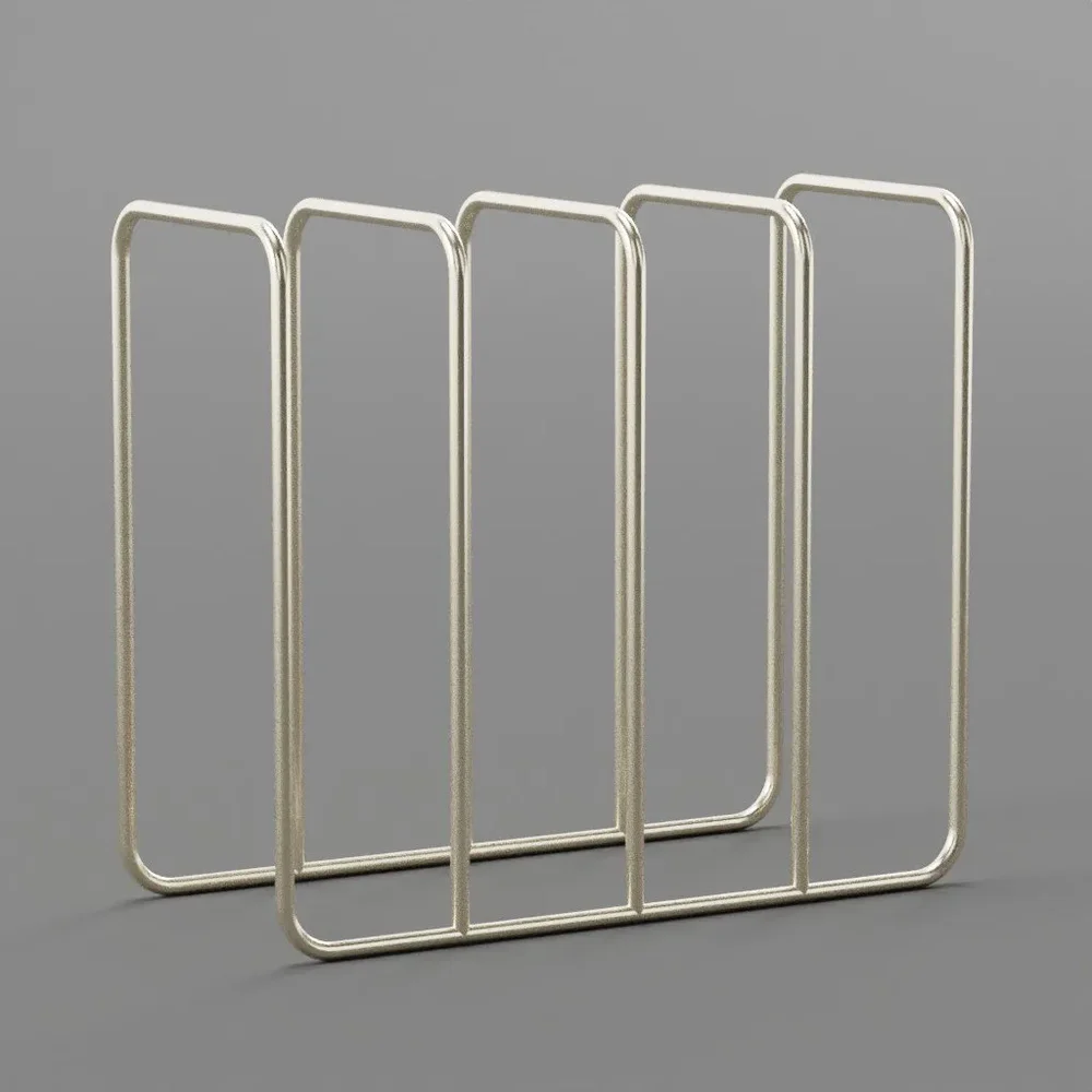 Brass Metallic Magazine Rack