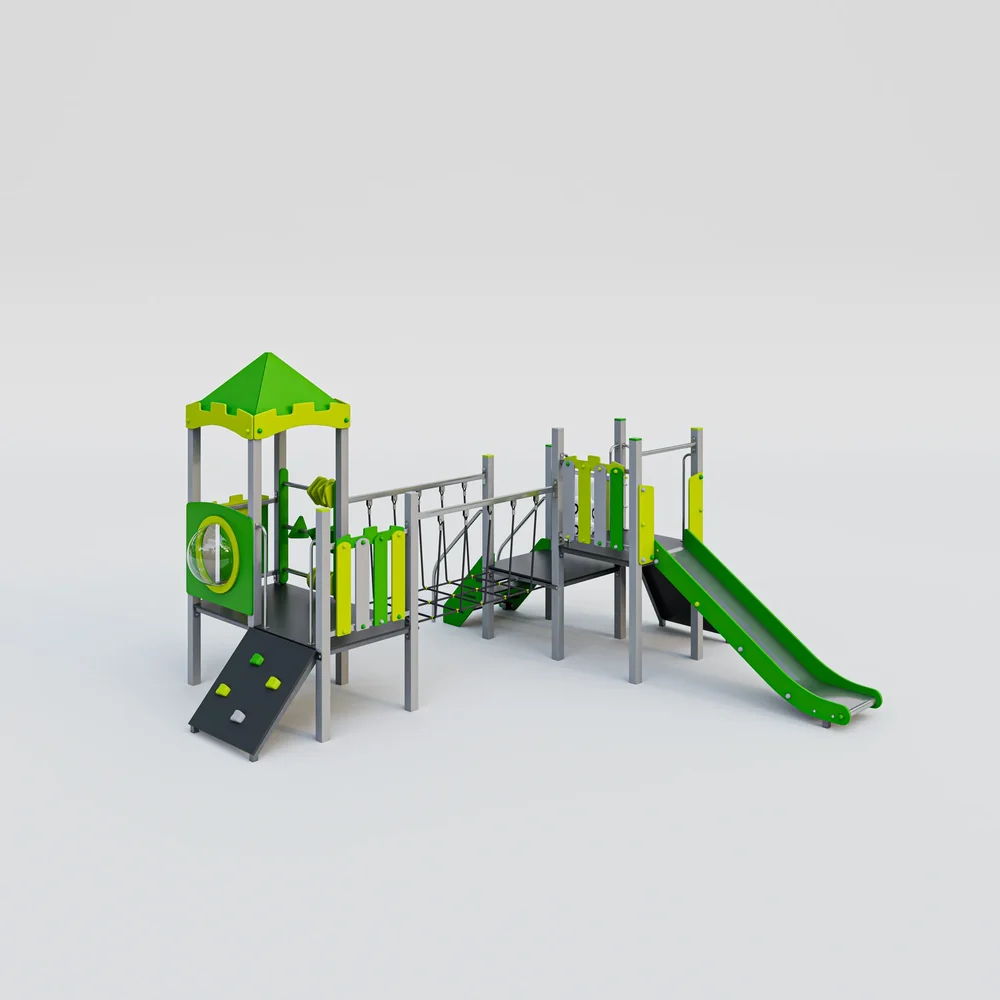 Green And Lime Steel Playground Set