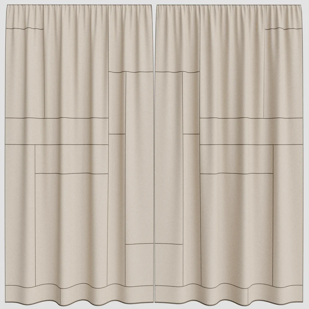 Gd Cotton Curtain Set