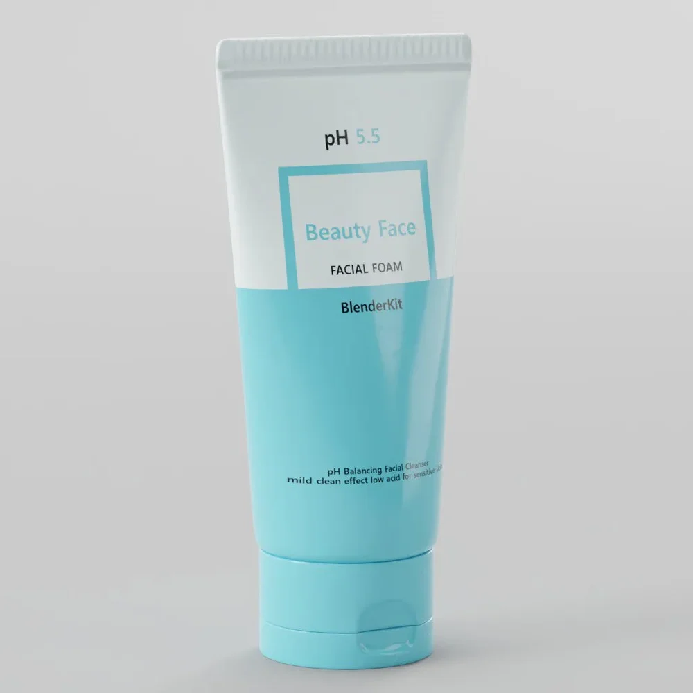 Facial Foam Product Mockup