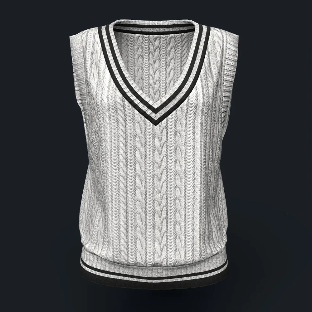 White Knitted Vest