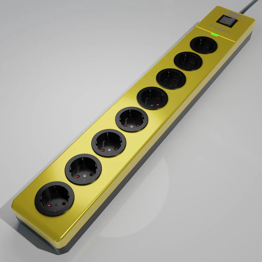 Brennenstuhl Hugo! 8-Way Socket Strip Yellow