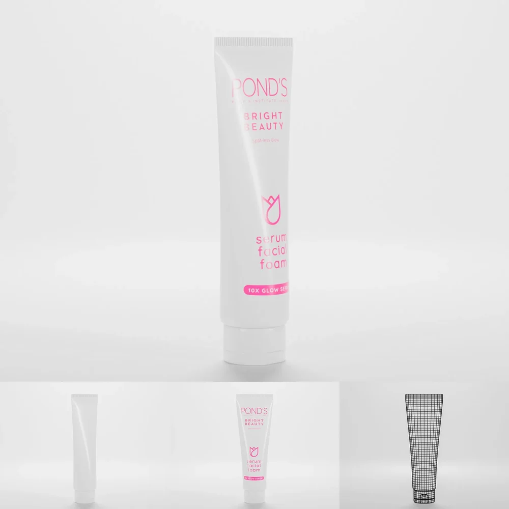 Facial Foam Bottle Mockup