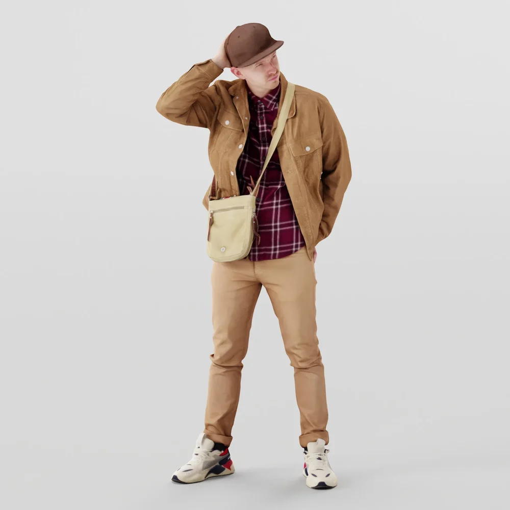 Urban Contemplation Man In A Beige