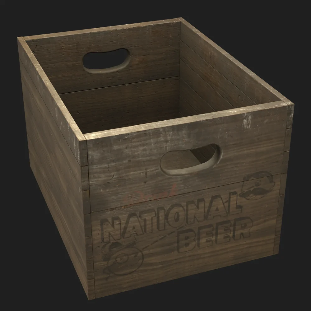 National Beer Wooden Box
