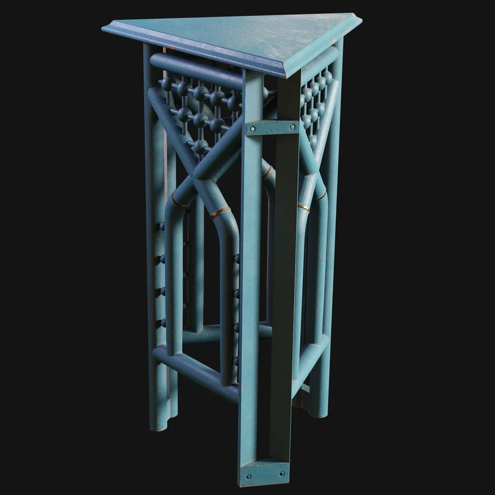 Stick And Ball Corner Stand Painted