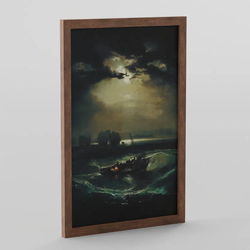 Painting 2 Fishermen At Sea, 1796