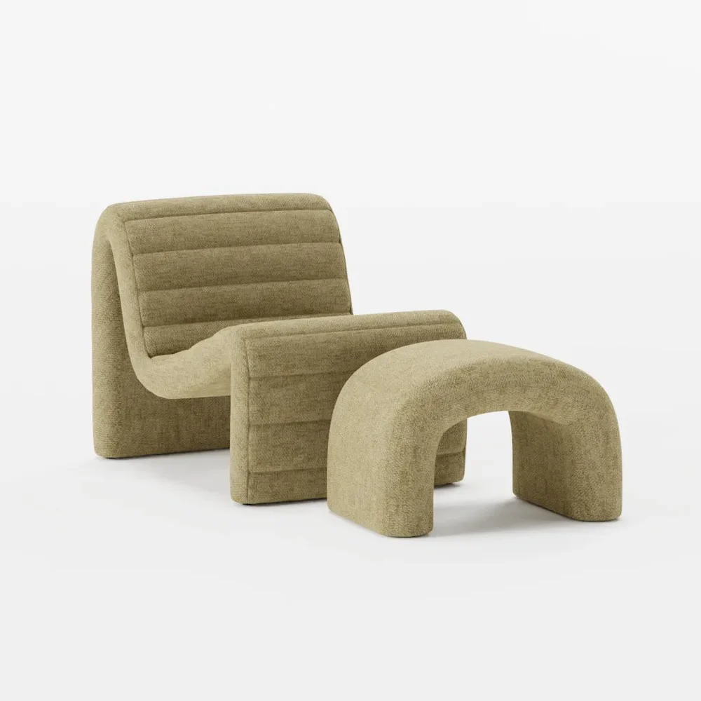 Minnimal Modern Armchair And Stool