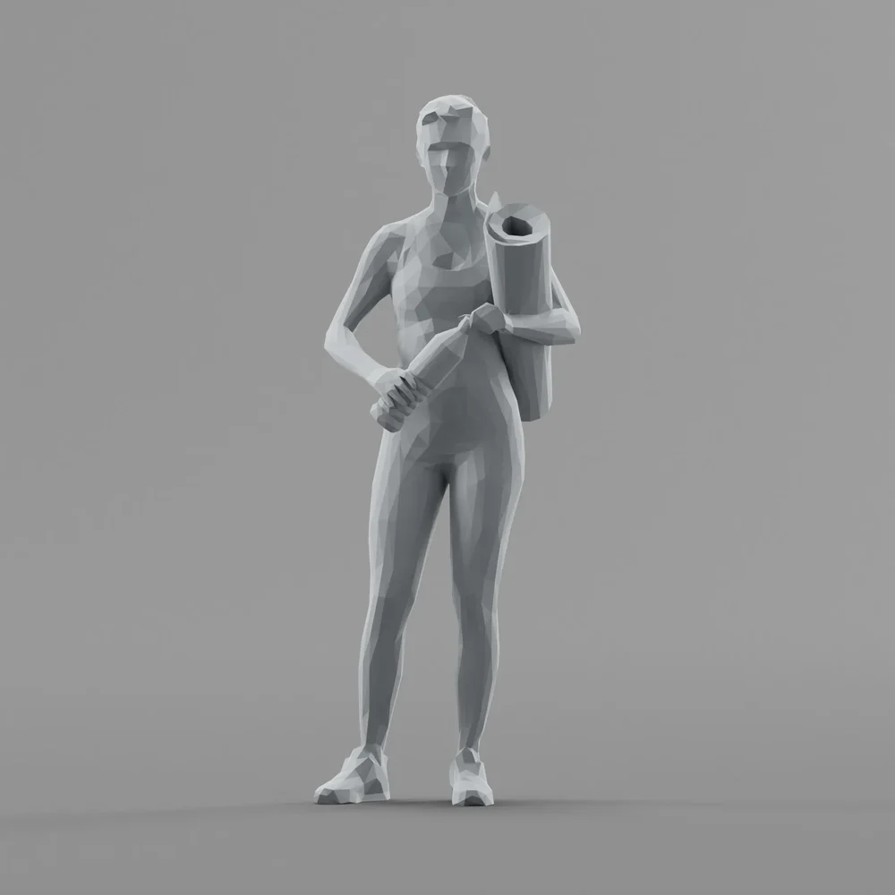 Lowpoly Fitness Girl